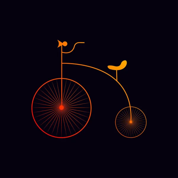 摩托车标志设计 旧自行车 矢量图解 — 图库矢量图片