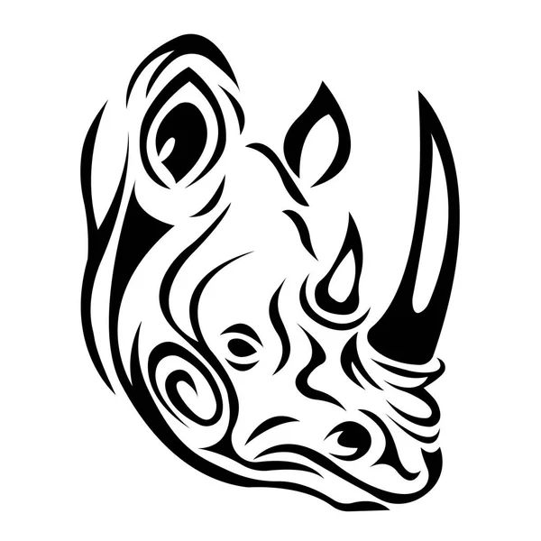 Illustrazione Vettoriale Dell Animale Rhino — Vettoriale Stock