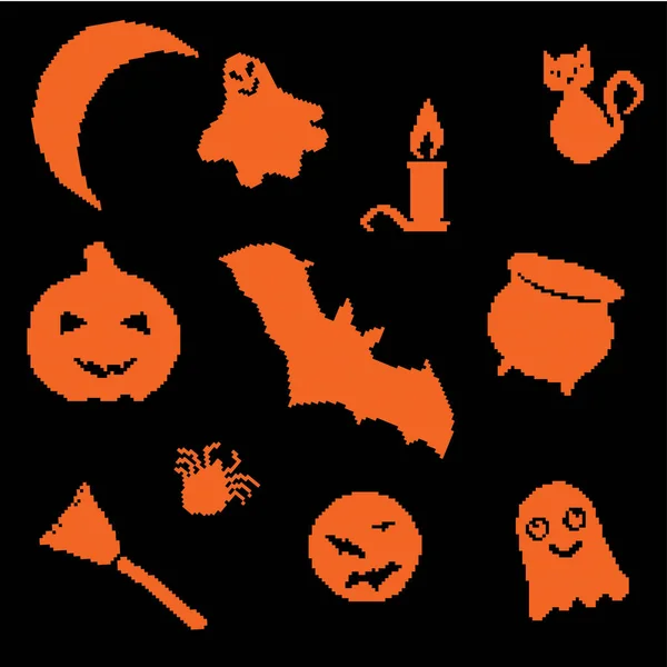 Set Pour Halloween Art Illustration Vectorielle — Image vectorielle