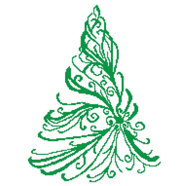Ilustração Vetorial Árvore Natal — Vetor de Stock