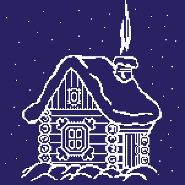 Векторная Иллюстрация Зимний Дом — стоковый вектор