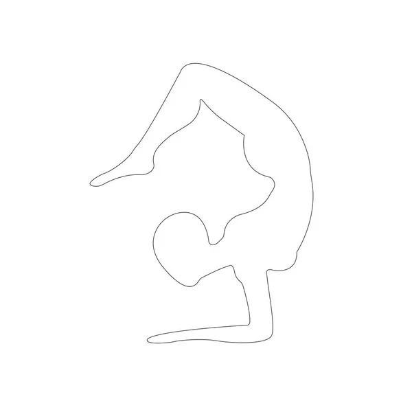 Vector Ilustración Mujer Haciendo Yoga Pose — Vector de stock