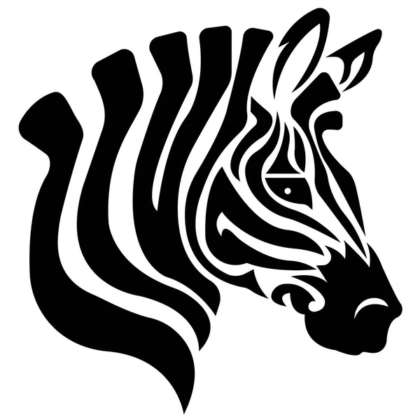 Illustration Vectorielle Animal Zèbre Dessiné — Image vectorielle