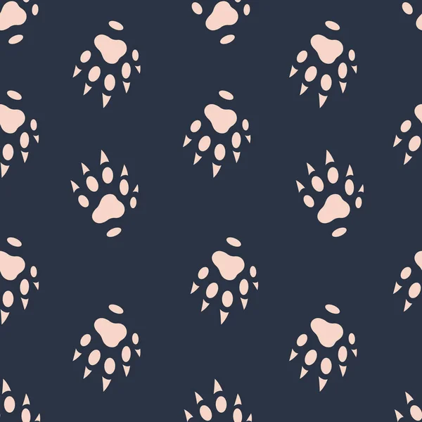 Vektorový Bezproblémový Vzor Otisky Zvířecích Tlapek Design Pro Tapety Textilie — Stockový vektor