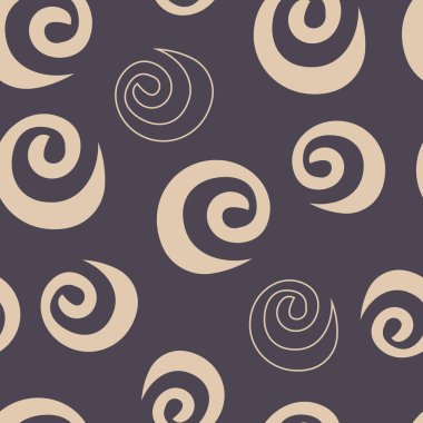 Koyu arkaplanda renkli kıvrımlı vektörsüz desen