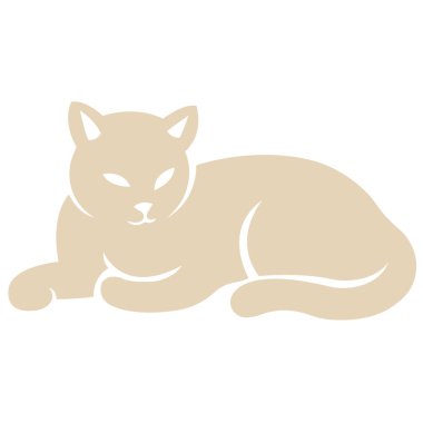 Beyaz arkaplanda izole edilmiş kedinin vektör vintage çizimi