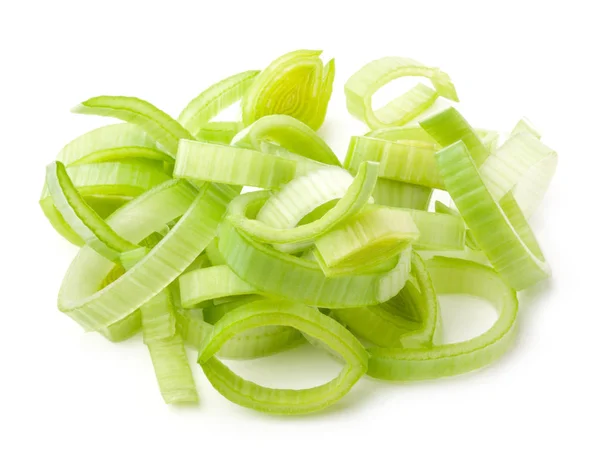 Anéis Cebola Verde Isolados Sobre Fundo Branco — Fotografia de Stock
