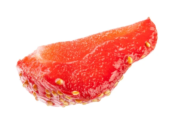 Strawberry Slice Isolerad Vit Bakgrund — Stockfoto