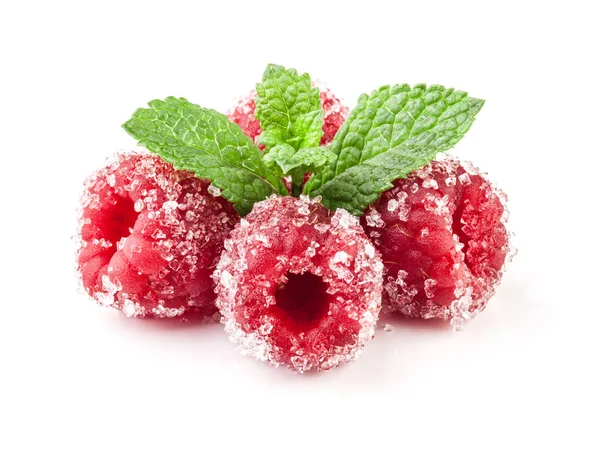 Raspberry Sugar Mint Isolated White Background — Stock Photo, Image