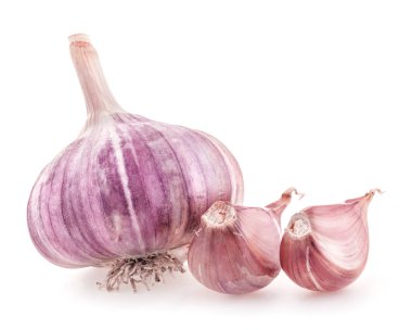 Garlic isolated on white background clipart