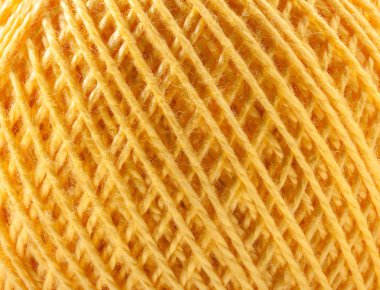 İplik top, closeup arka plan sarı doku
