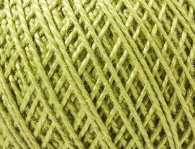 İplik top, closeup arka plan yeşil doku