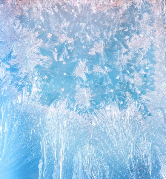 Buz Desen Kış Cam Doğal Doku Üzerinde — Stok fotoğraf