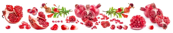 Pomegranate fruits isolated on white background — Stock Photo, Image