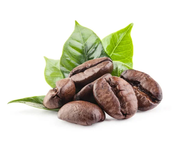 Coffee beans isolated on white background with clipping path — Stock Photo, Image
