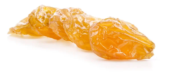 Yellow raisins isolated on white background — Stock Photo, Image