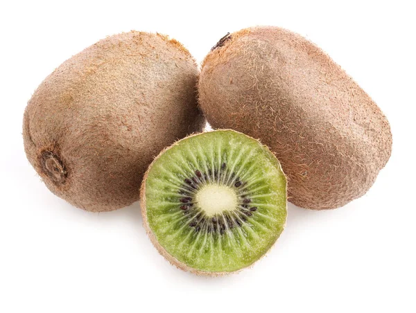 Kiwi fresco isolato su sfondo bianco — Foto Stock