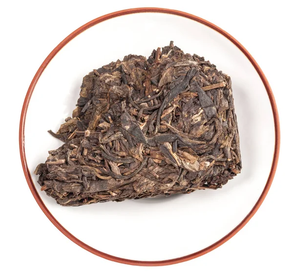 Czarna Herbata Izolowana Białym Tle — Zdjęcie stockowe