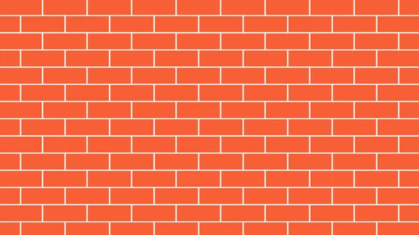 Red Orange Brick Wall Backgroud — Stock Vector