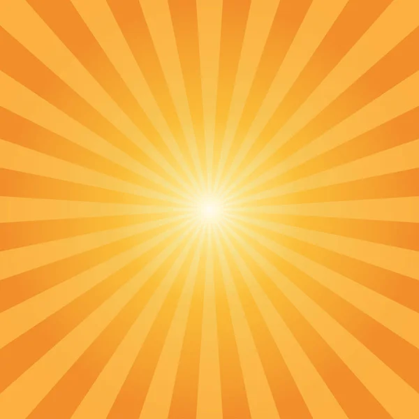 Abstracte Zonnestralen Oranje Stralen Achtergrond — Stockvector