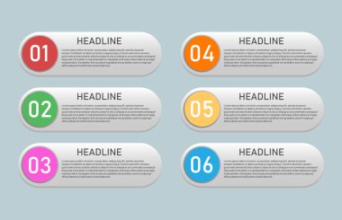 İş için infografik şablonlar seçeneği afiş - Vektör İllüstrasyon