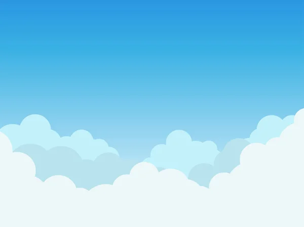 蓝天背景上的矢量插图云 — 图库矢量图片