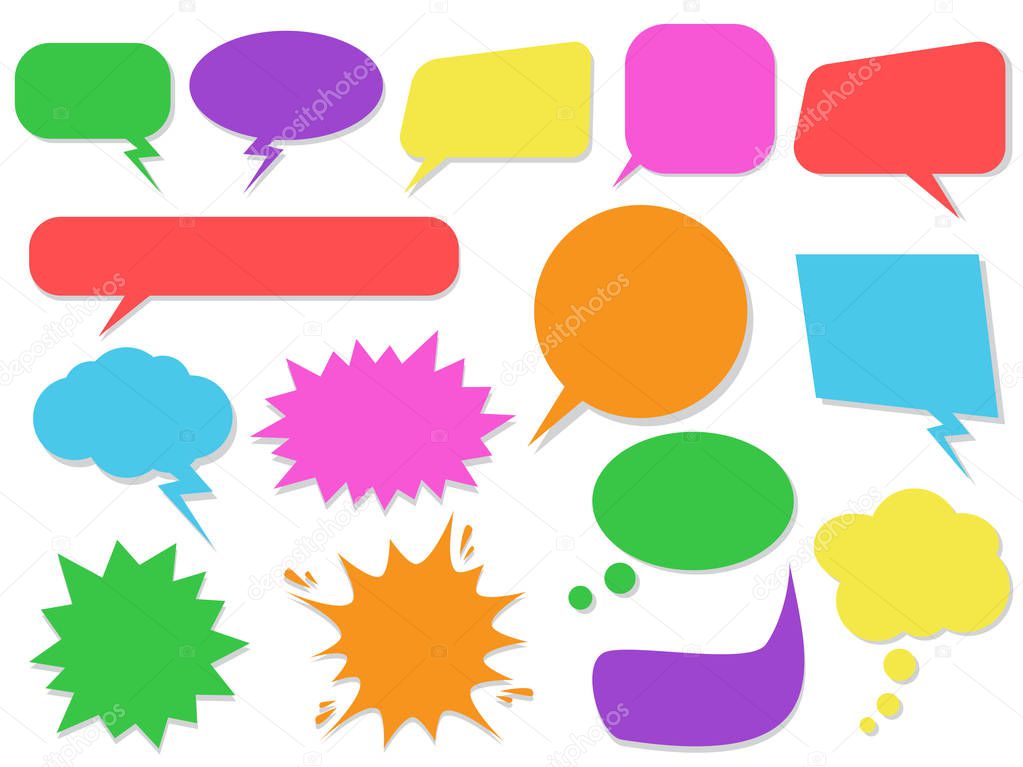 Set of colorful speech bubbles - Vector illustration