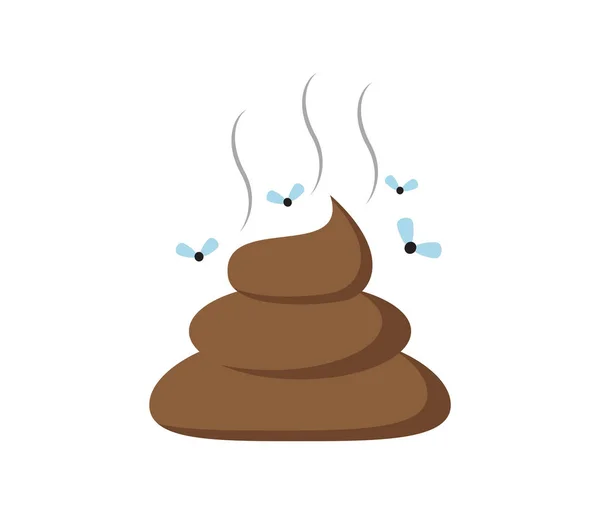 Vector Illustration Shit Icon Poop Icon Isolated White Background — Stock Vector