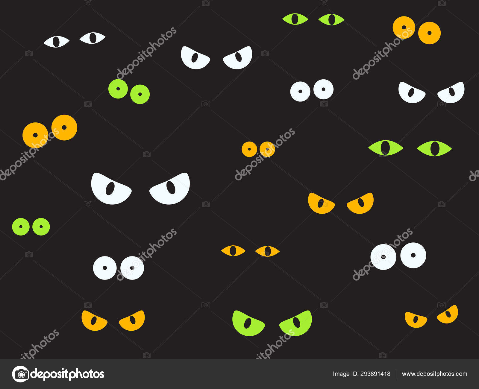 Ilustracao Vetorial Olhos Assustadores Fundo Escuro Fundo Halloween Vetores De Stock C Angyee 293891418