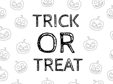 Trick veya Halloween poster arka plan tedavi