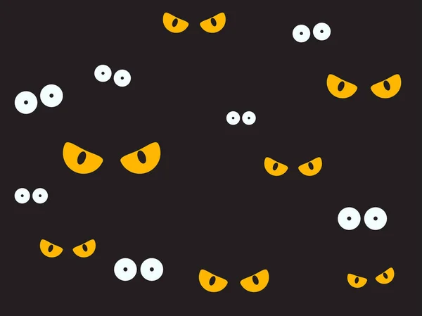 Vector illustration spooky eyes in the dark background - Halloween background