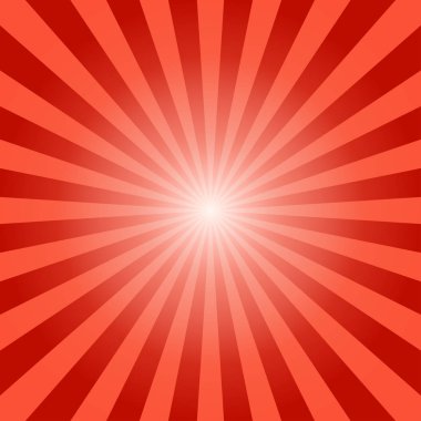 Soyut güneş ışınları kırmızı ışınları arka plan - Vektör illüstrasyon