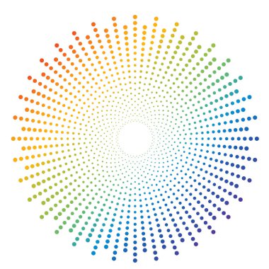 Renkli gökkuşağı nokta desen arka plan - vektör çizim