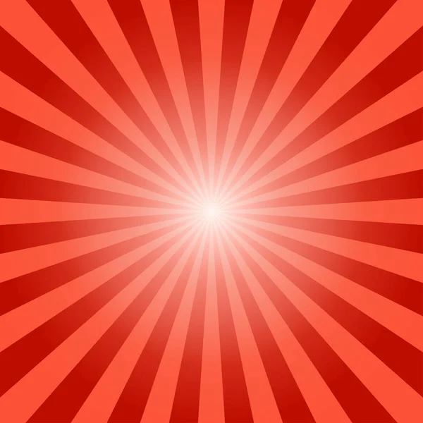 Rayons Soleil Abstraits Fond Rouge Illustration Vectorielle — Image vectorielle