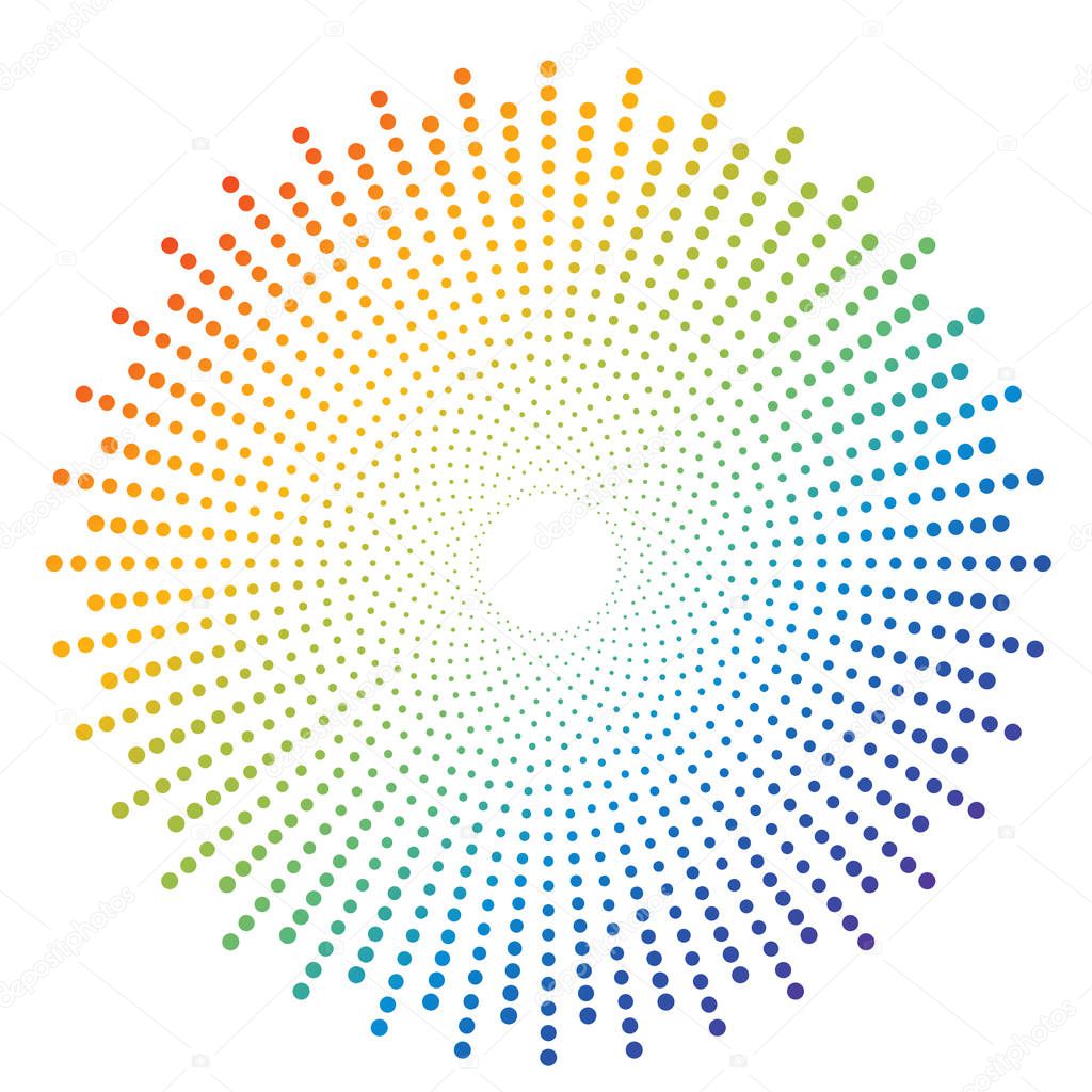 Abstract colorful rainbow dot pattern background - Vector illustration