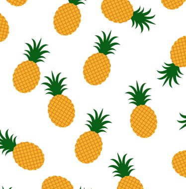 Ananas desen arka plan vektör illüstrasyon