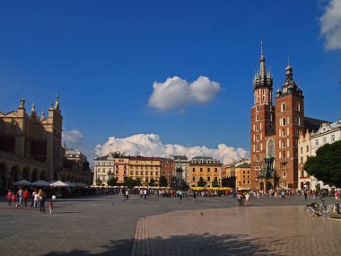 Krakow şehir turistik yer görünümü