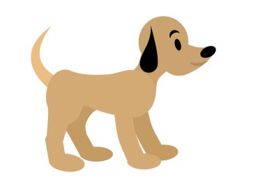 Açık kahverengi genç köpek vektör illüstrasyon