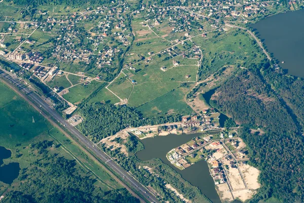 Paesaggio aereo da Varsavia — Foto Stock