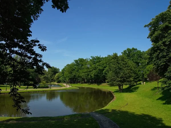 Hermosa vista de la naturaleza desde el parque — Foto de Stock