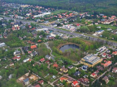 Polonya'dan Hava Avrupa şehir görünümü