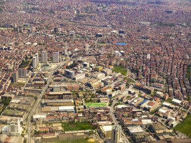 Yaz denizlerinde İstanbul şehir zemin manzara havadan parçası