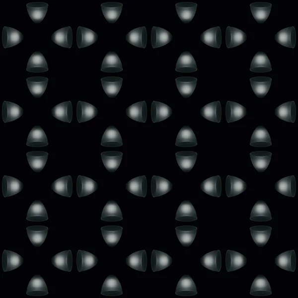 Światła stożkowe izolowane na czarnym tle bez szwu wzoru — Zdjęcie stockowe