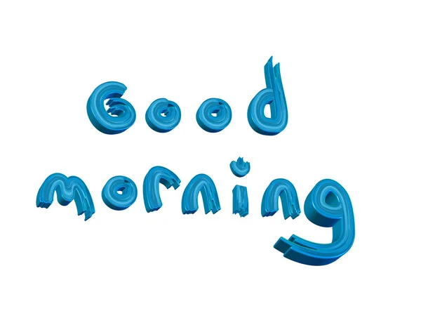 Kézzel írásban 3D jó reggelt SMS-üzenet — Stock Fotó