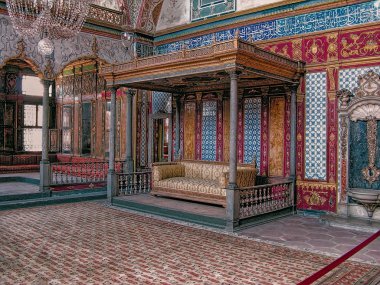Osmanlı İmparatorluğu döneminden Topkapı Sarayı Sultan Tahtı