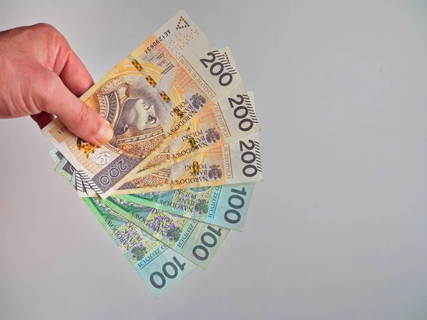 Banconote da 200 e 100 zloty polacche . — Foto Stock