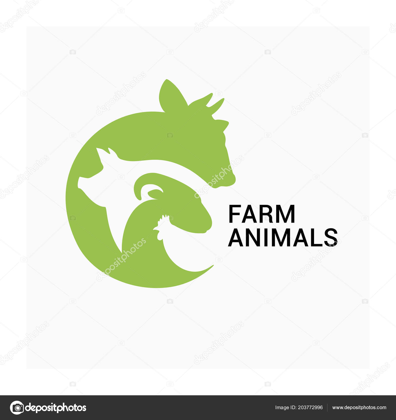 Farm Animals Logo Farmers Market Vector Icon Animal Husbandry Logo Stock  Vector Image by ©OlgaStrelnikova #203772996