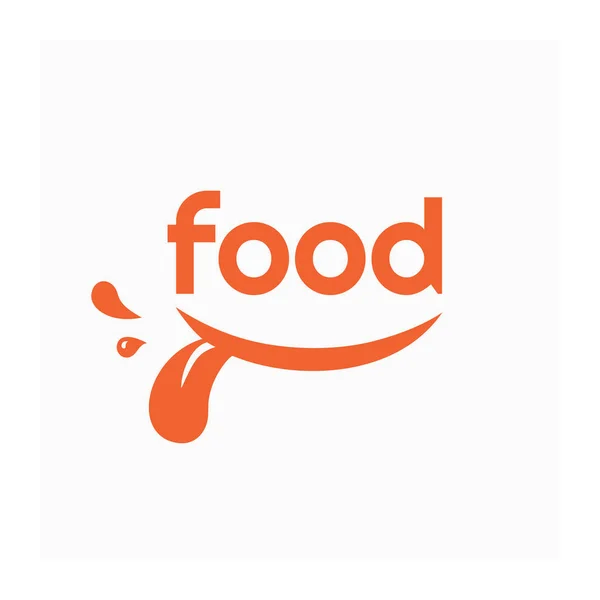 Food Logo Mit Lächeln Etikett Für Lebensmittelunternehmen Lebensmittelgeschäft Logo Vektor — Stockvektor