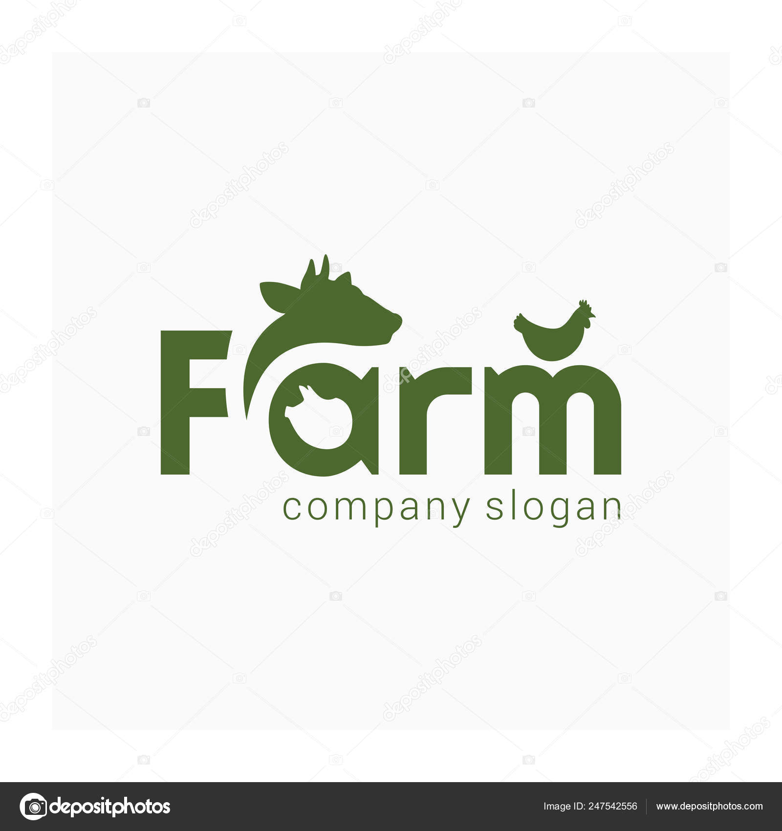 Farm Simple Logo Farm Animal Sign Green Logotype Animal Husbandry Stock  Vector Image by ©OlgaStrelnikova #247542556