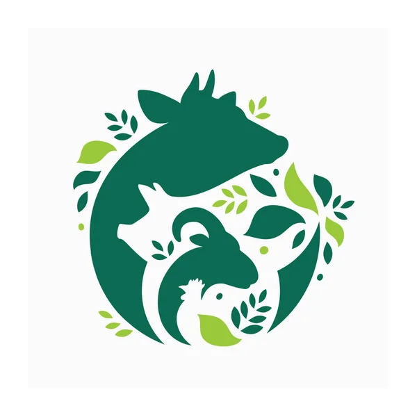 Boerderij dieren logo — Stockvector